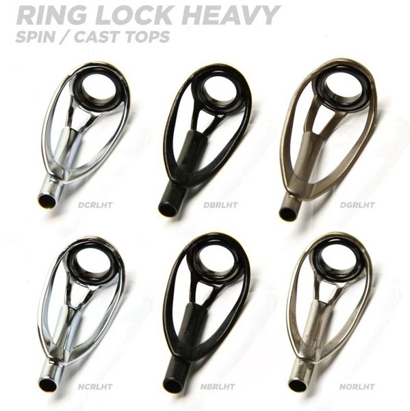 DBRLLT-Black American Tackle Ring-Lock SS Tip top Guide-Duralite 